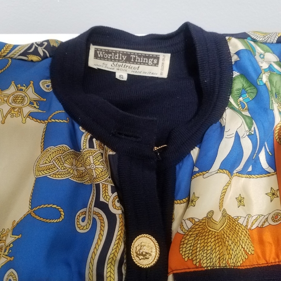 Vintage Worldly Things Cardigan with Fun Print - Picture 6 of 7